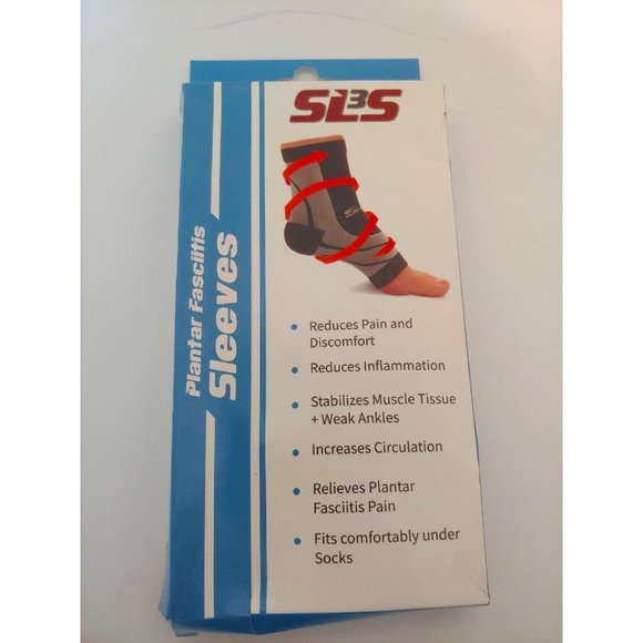 One Plantar Fasciitis Compression Sleeve - Black Medium - Picture 1 of 5